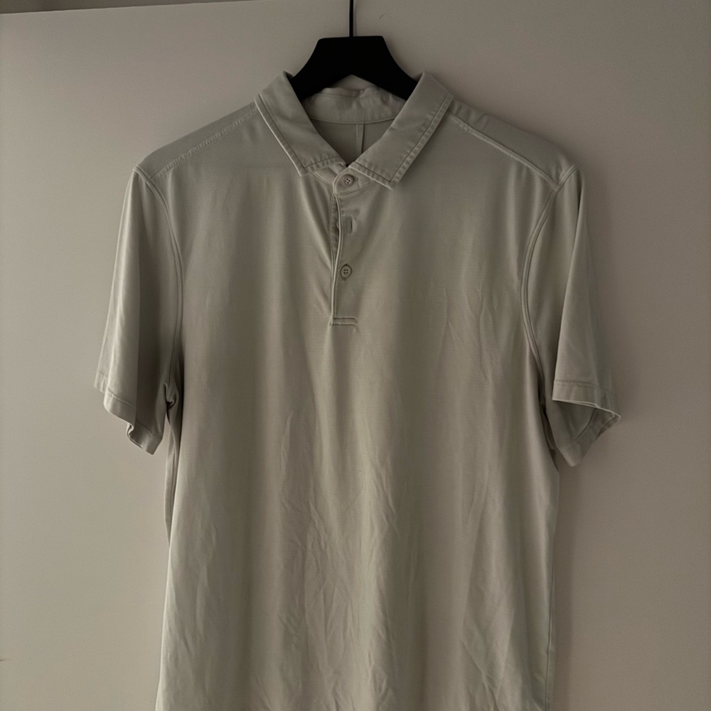 Lululemon White “Vapor” Polo Shirt